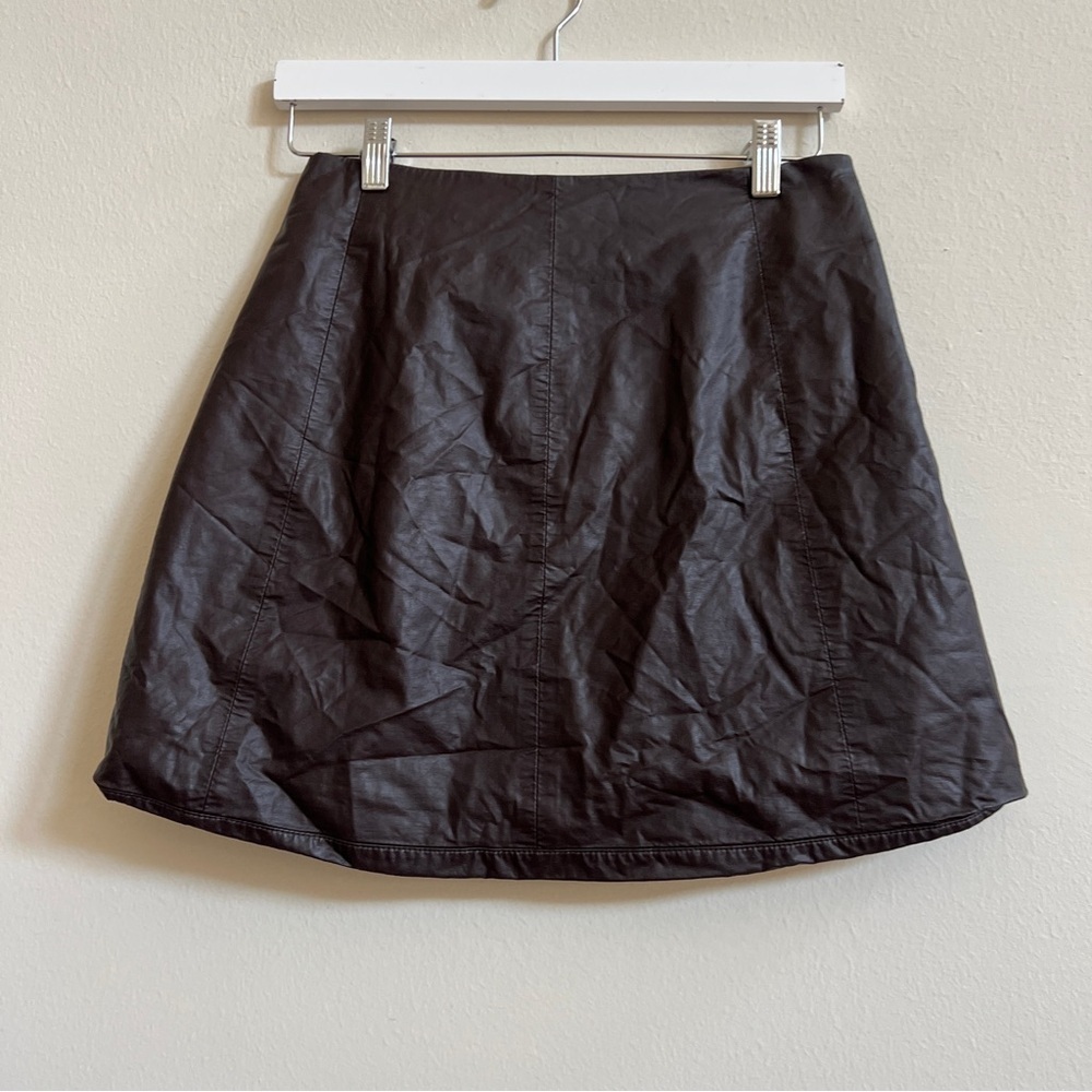 ZARA FAUX LEATHER MINI SKIRT - Picture 6 of 6